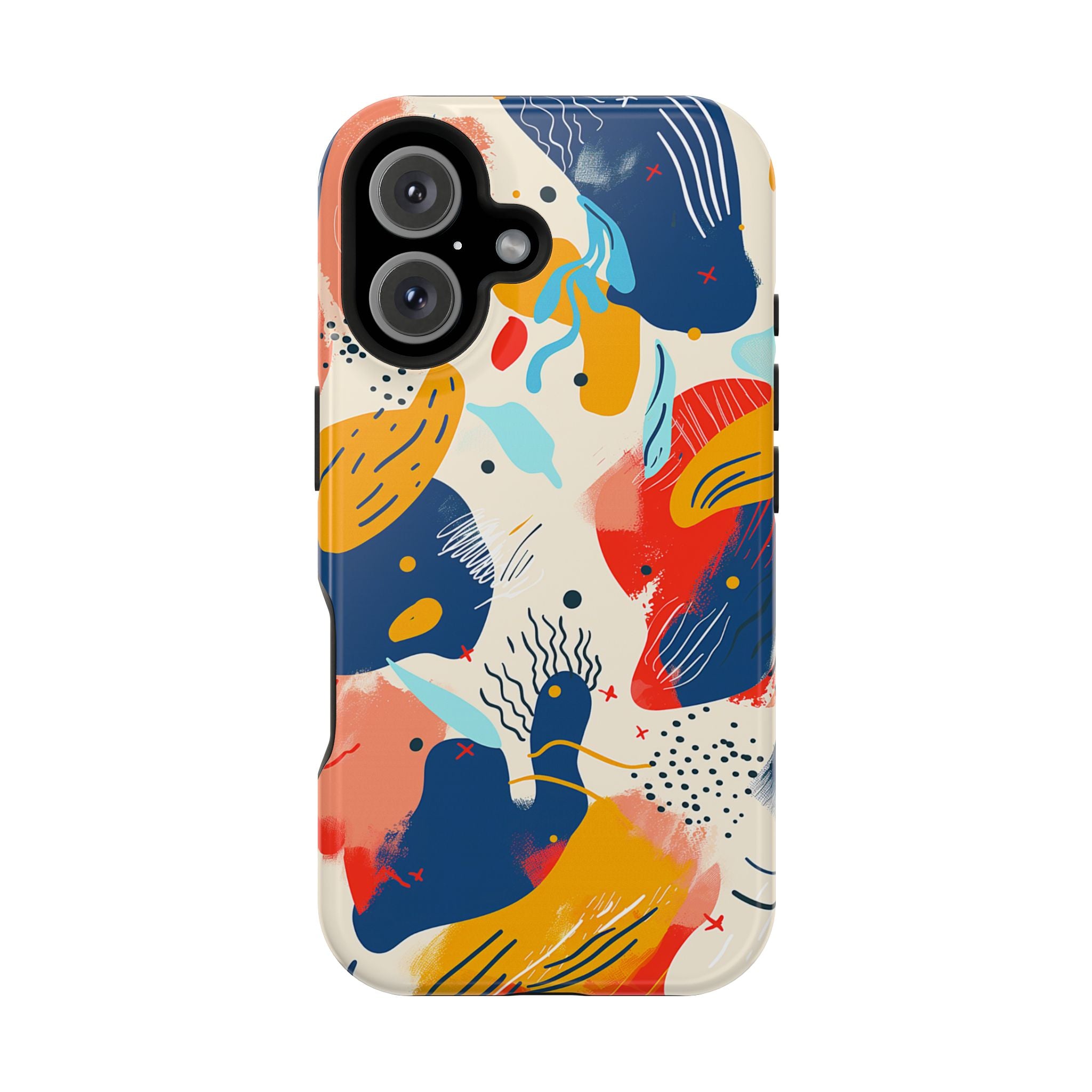 Abstract Color Splash Magnetic Phone Case — Impact-Resistant iPhone Cover