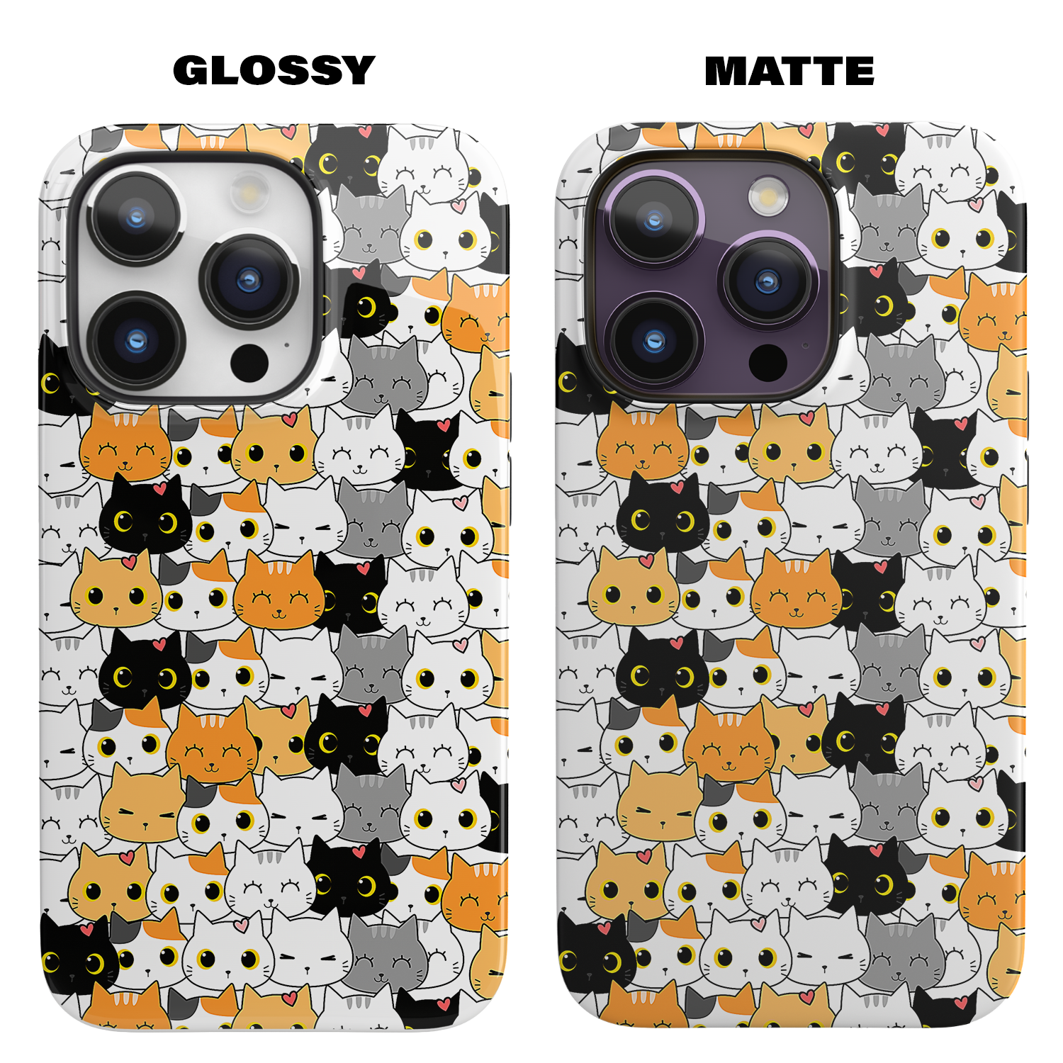 Kitten Kaleidoscope (iPhone MagSafe Case)Elevate your iPhone's style with Cute pattern of varied cartoon cats MagSafe Case, offering robust protection, MagSafe compatibility, and a choice of matte or glossyRimaGallery