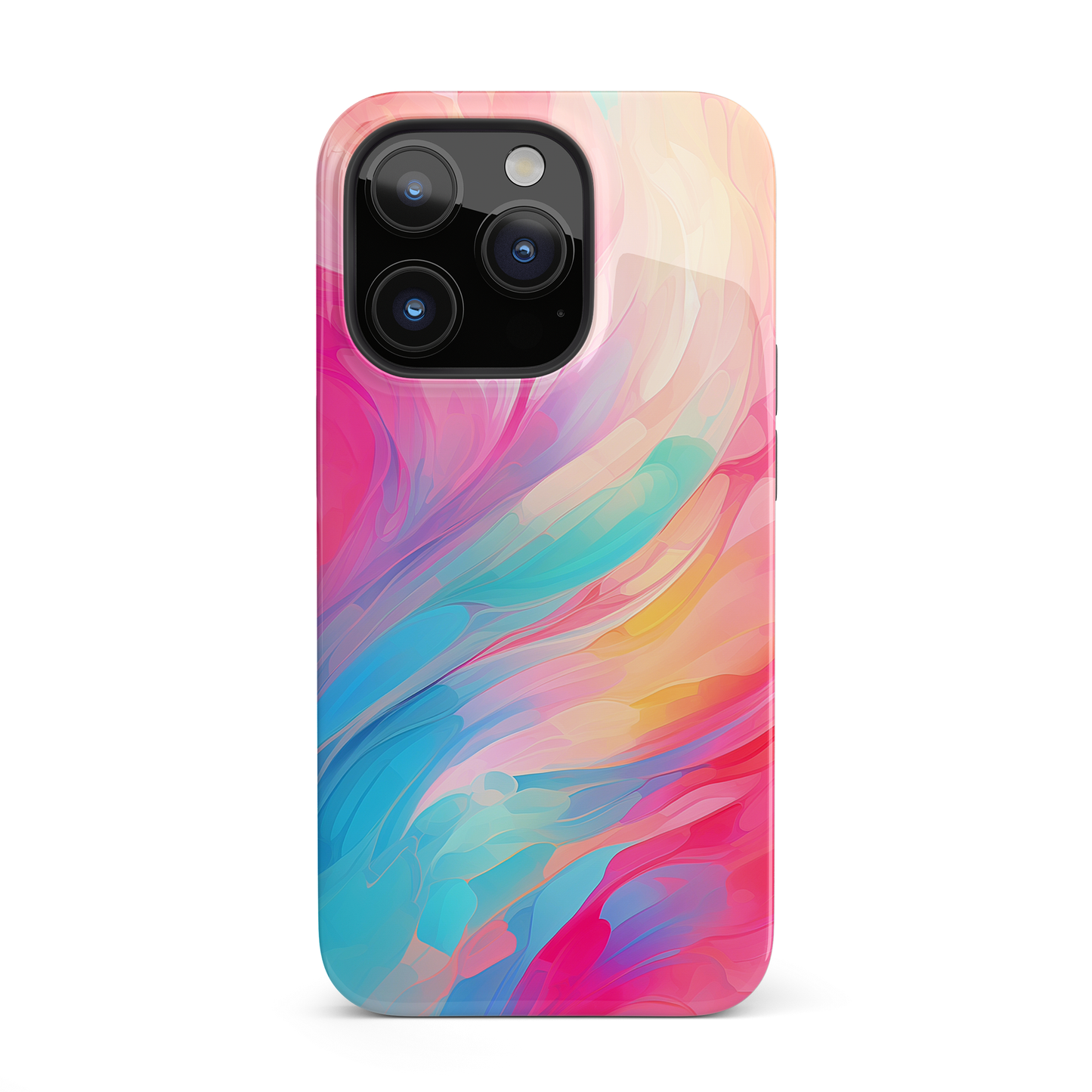Swirling Color Symphony (iPhone Case 11-15)Unrivaled Protection &amp; Elegance for iPhone Enthusiasts: "Elevate your iPhone 11 to 15's style &amp; safety with the RIMA Tough Phone Case. Featuring robust doublRimaGallery