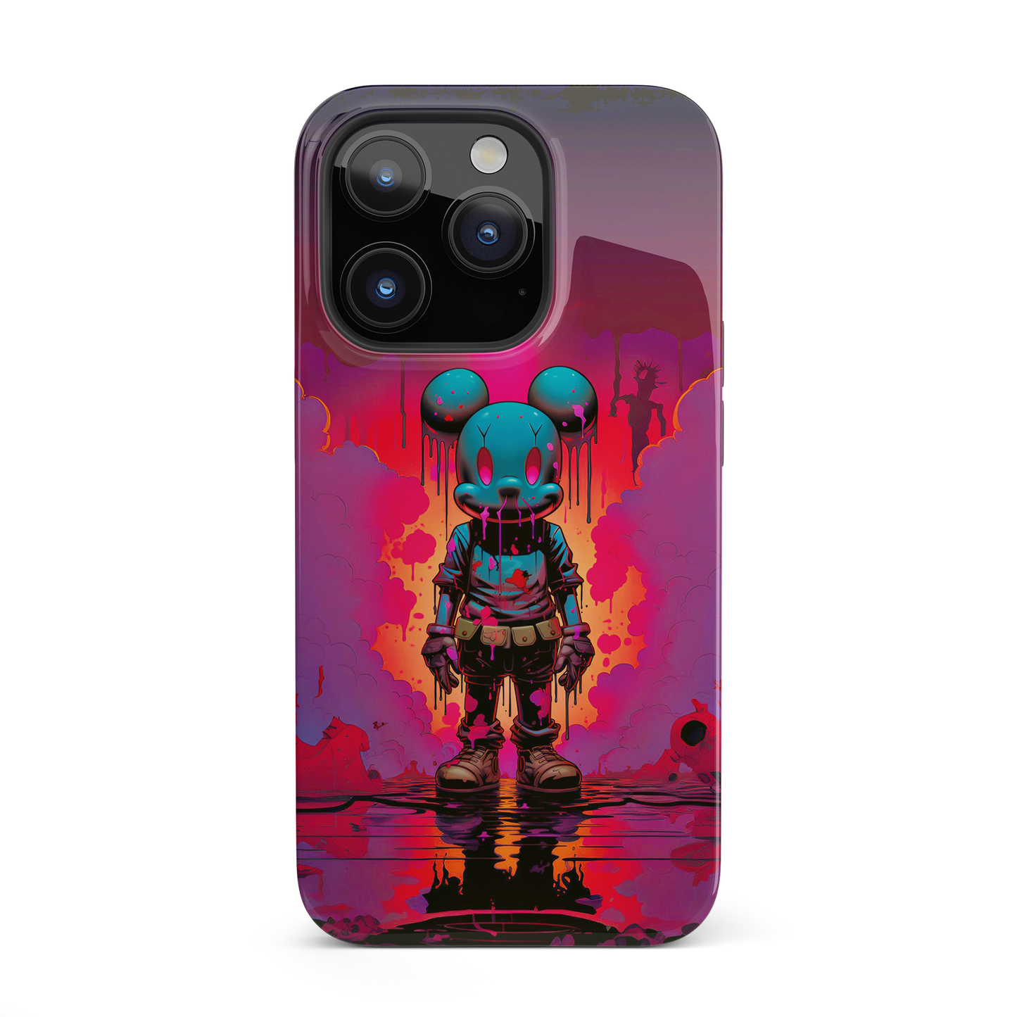 Sunset Whiskers Mousey Adventure (iPhone Case 11-15)Cuteness Overload at Twilight 🌅🐭: Add a sprinkle of whimsy to your day with our "Sunset Whiskers" phone case! An endearing mouse cartoon character, painted with thRimaGallery