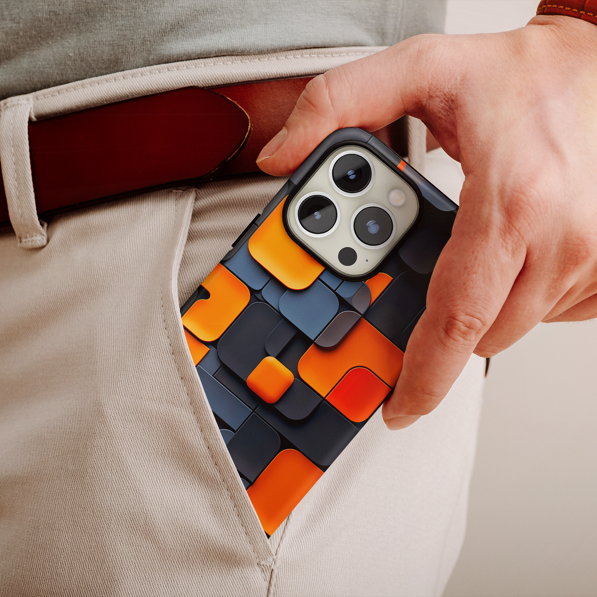 Tangerine Grid (iPhone MagSafe Case)Embrace sophistication with our MagSafe Case for iPhone 13-15: Sleek, durable, and MagSafe-ready for seamless style and unmatched protection.RimaGallery