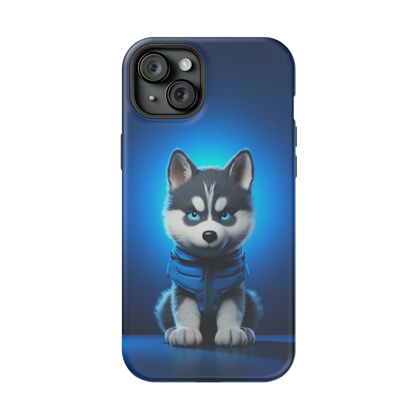 Blue Husky Charm (iPhone MagSafe Case)Blue Husky Charm MagSafe Durable Case: Style Meets Protection 📱✨
Upgrade your device with Rima Gallery's Blue Husky Charm MagSafe Durable Case. This case isn’t justRimaGallery