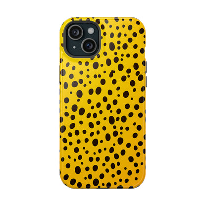 Dotted Delight - Yellow (iPhone MagSafe Case)Elevate your iPhone's style with a yellow surface with scattered dark dots and a MagSafe Case, offering robust protection, MagSafe compatibility, and a choice of matRimaGallery