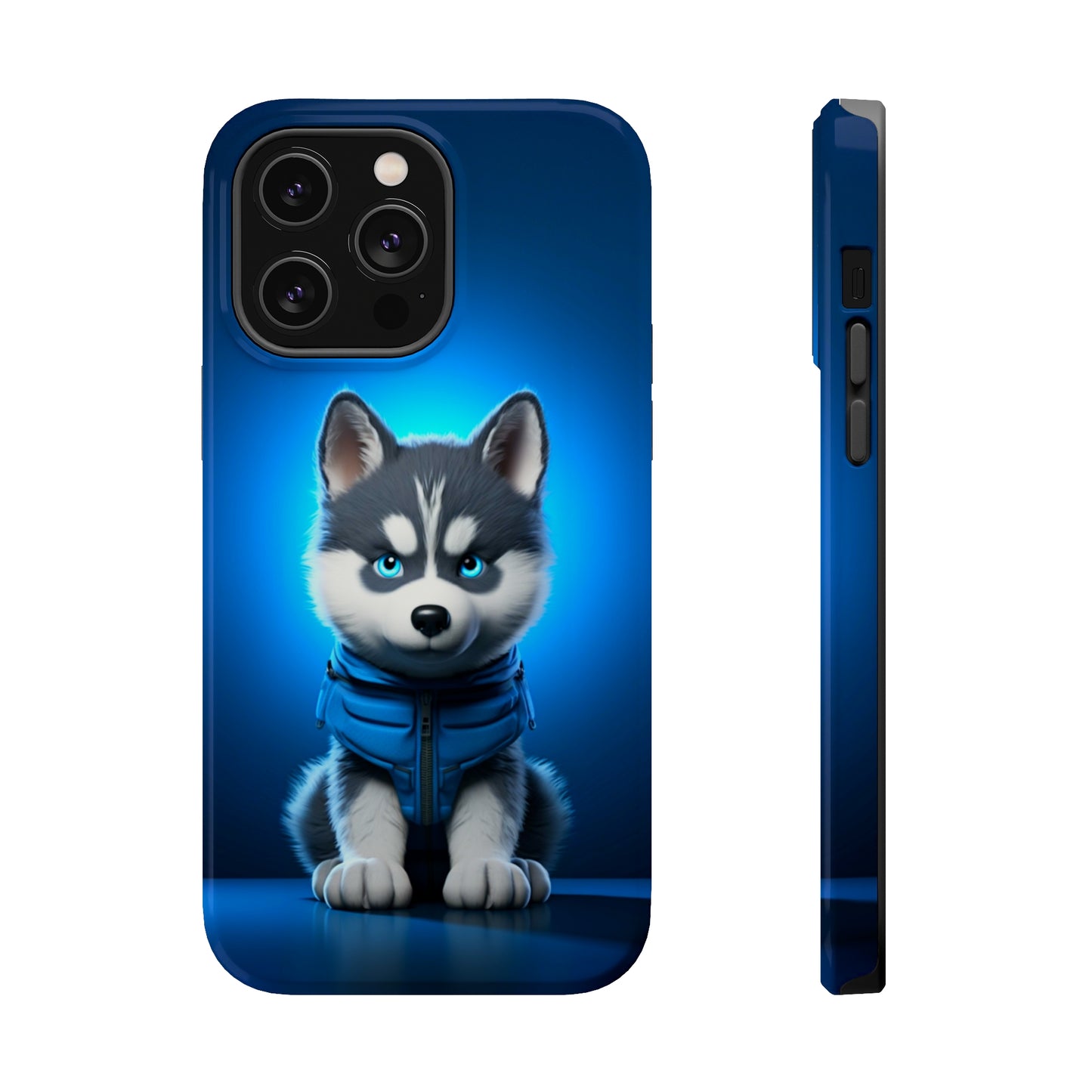 Blue Husky Charm (iPhone MagSafe Case)Blue Husky Charm MagSafe Durable Case: Style Meets Protection 📱✨
Upgrade your device with Rima Gallery's Blue Husky Charm MagSafe Durable Case. This case isn’t justRimaGallery