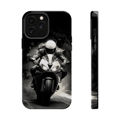 Female Night Biking (iPhone MagSafe Case)Female Night Biking MagSafe Durable Case: Style Meets Protection 📱✨
Upgrade your device with Rima Gallery's Female Night Biking MagSafe Durable Case. This case isn’RimaGallery