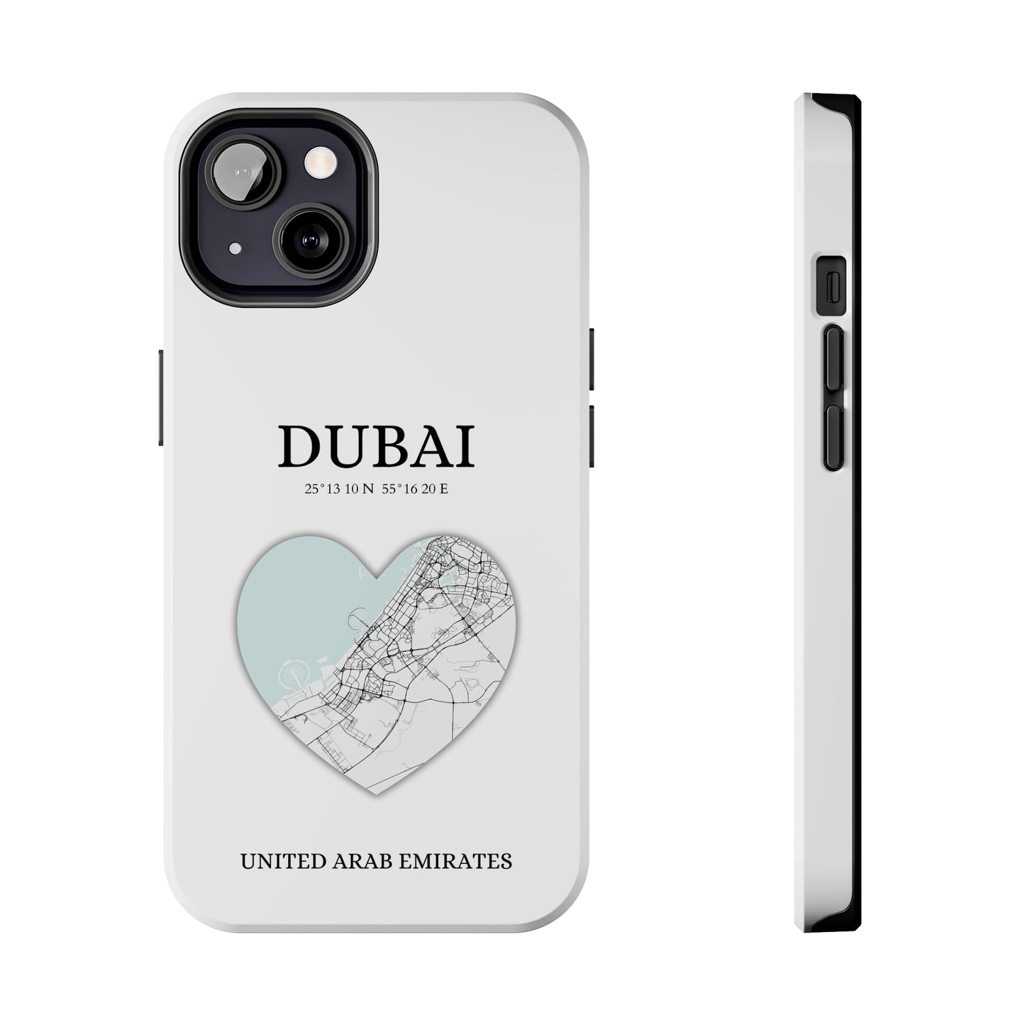 Dubai Heartbeat - White (iPhone Case 11-15)Capture the essence of Dubai with RimaGallery's Heartbeat White iPhone case, blending durable protection and unique design. Perfect for iPhone 11-15 models. Free shiRimaGallery