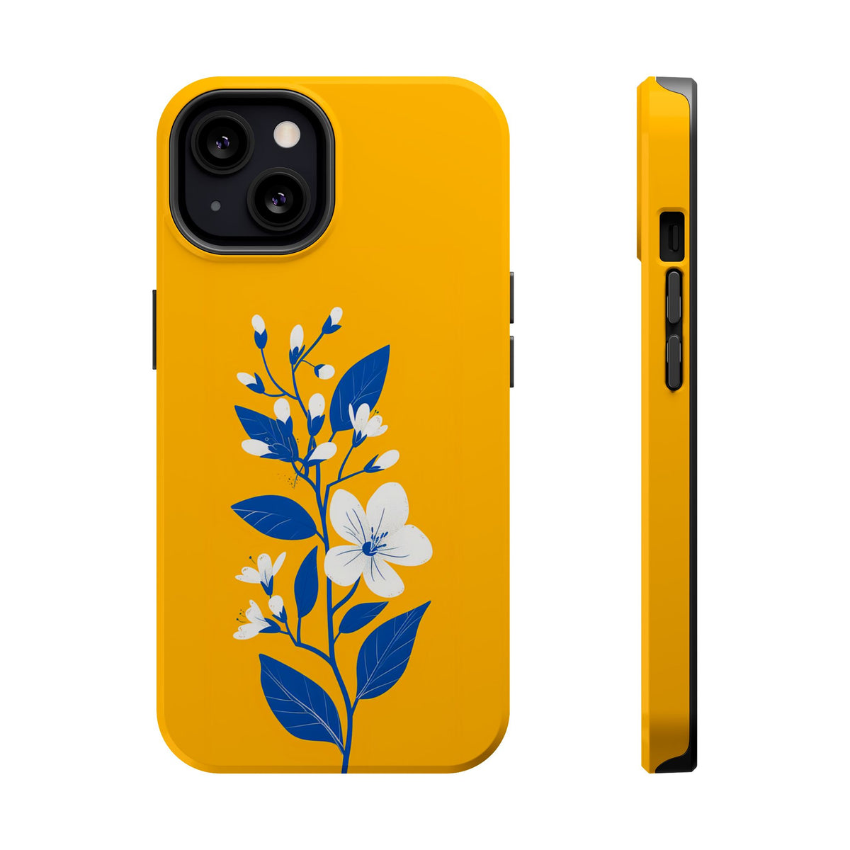 Blue Blossom Tough MagSafe Case for iPhone 13–17