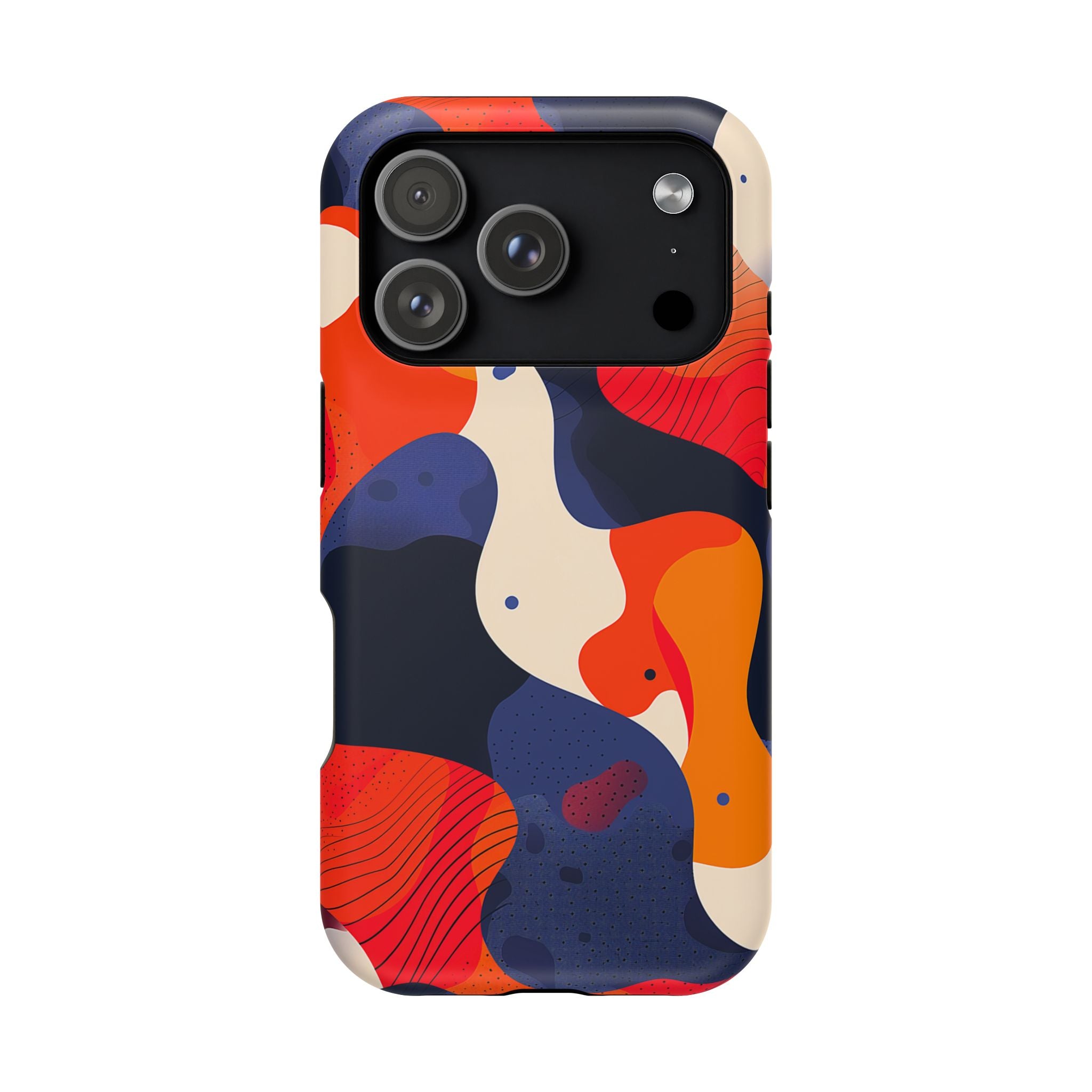 Abstract Colorwave Magnetic Phone Case — Impact-Resistant Protective Cover