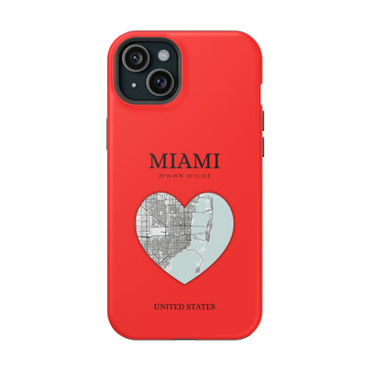 Miami Heartbeat - Red (iPhone MagSafe Case)Elevate your iPhone's style with the Miami Heartbeat Red MagSafe Case, offering robust protection, MagSafe compatibility, and a choice of matte or glossy finish. PerRimaGallery