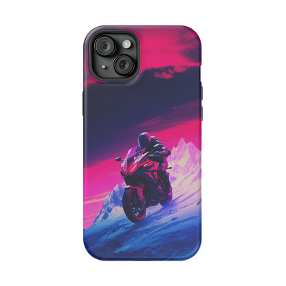 Twilight Rider (iPhone MagSafe Case)Twilight Rider MagSafe Durable Case: Style Meets Protection 📱✨
Upgrade your device with Rima Gallery's Twilight Rider MagSafe Durable Case. This case isn’t just aboRimaGallery