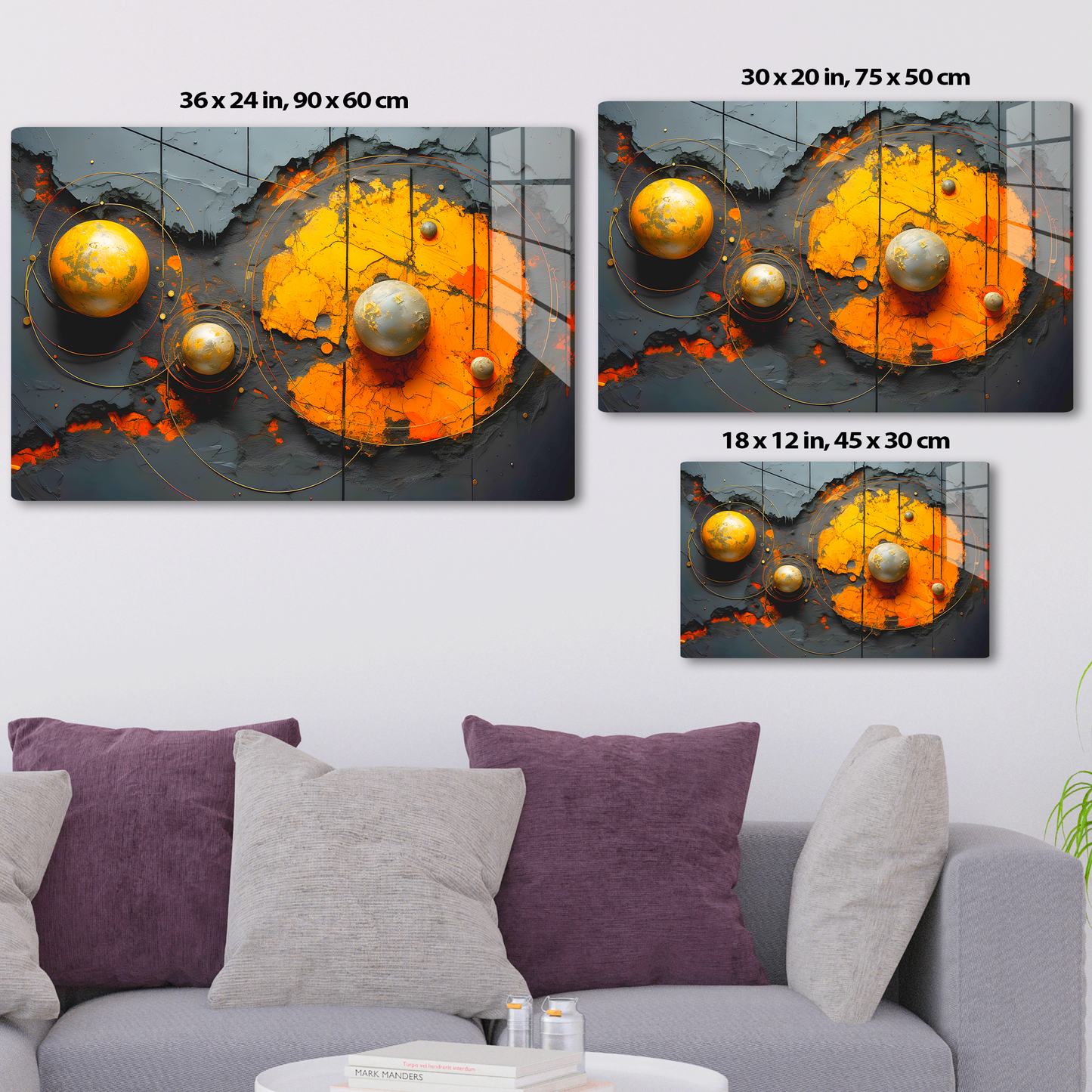 Dazzling Acrylic Prints: A Space Themed Wall Decor With Several Planets- A Mesmerizing Fusion of Modern Craftsmanship &amp; Glossy Wall Art.
 
A Statement Piece with-Planets (Acrylic)
