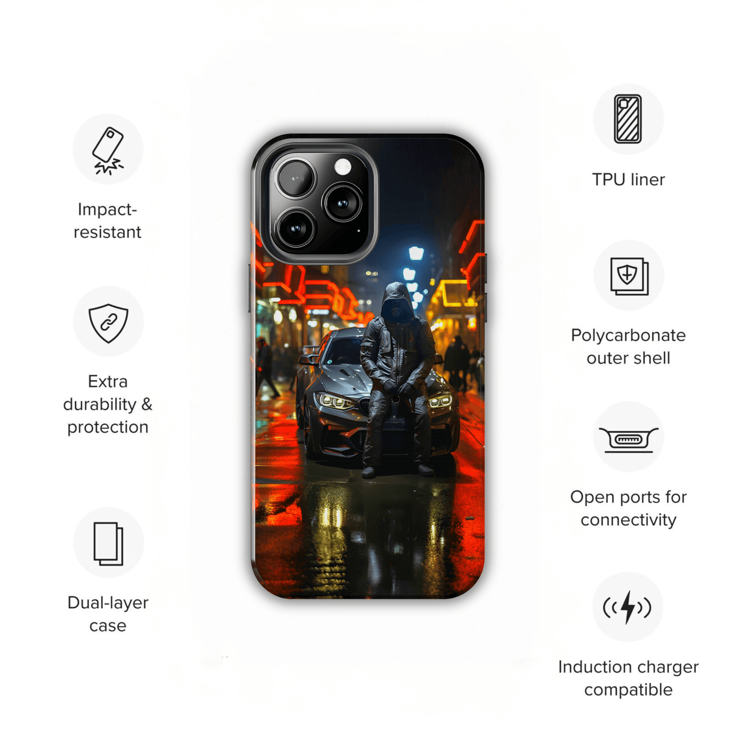 Man Ghost Mask (iPhone Case 11-15)Protect your iPhone 11-15 in style with this tough man ghost mask phone case 👻📱. Made from durable polycarbonate and rubber, this case is impact resistant and shocRimaGallery