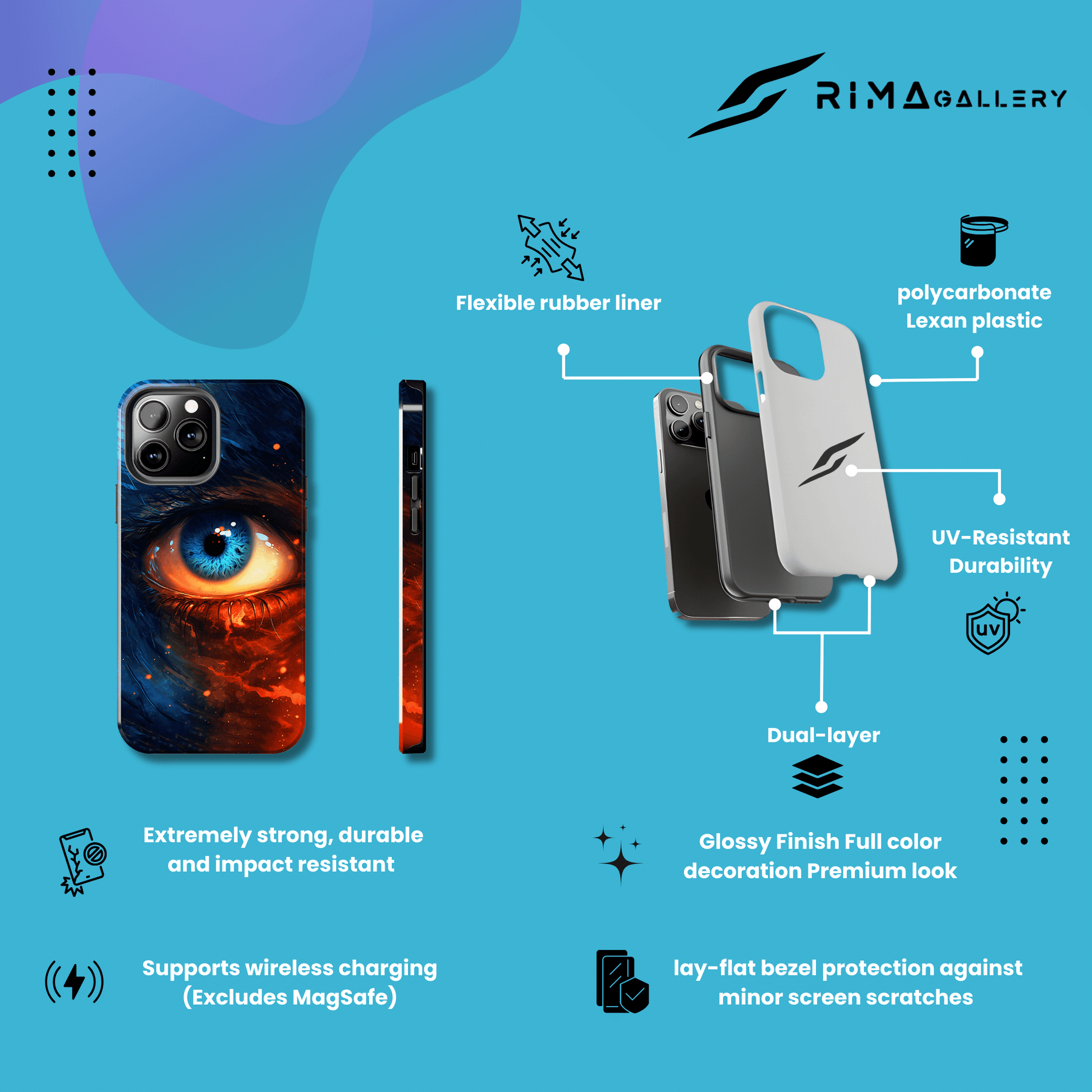 Stellar Eye Protection (iPhone Case 11-15)Transform your iPhone experience with RIMA's Tough Case - Premium style &amp; security for iPhone 11-15. Click to own the ultimate protection! 🛡️📲RimaGallery