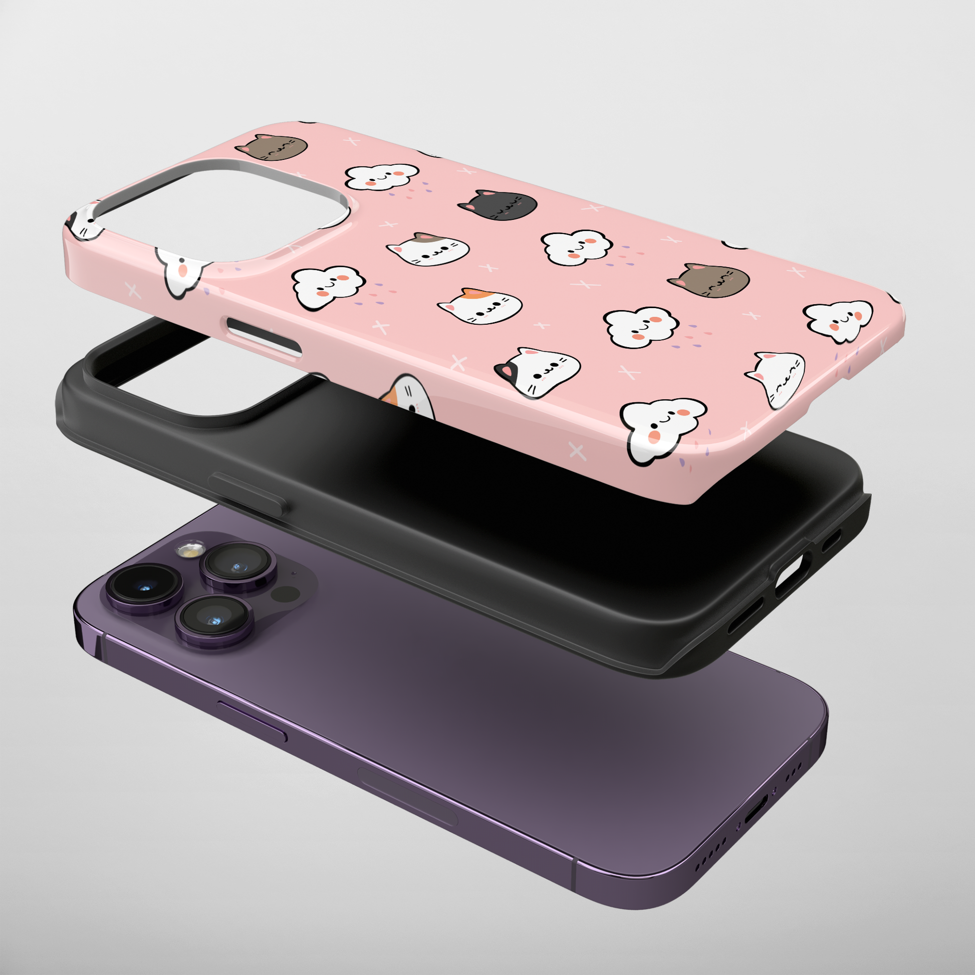 Purrfect Skies (iPhone Case 11-15)Shop RIMA Tough Phone Case for iPhone 11-15: Ultimate protection with double-layer defense, glossy finish, and wireless charging compatibility. Urban and weather-resRimaGallery