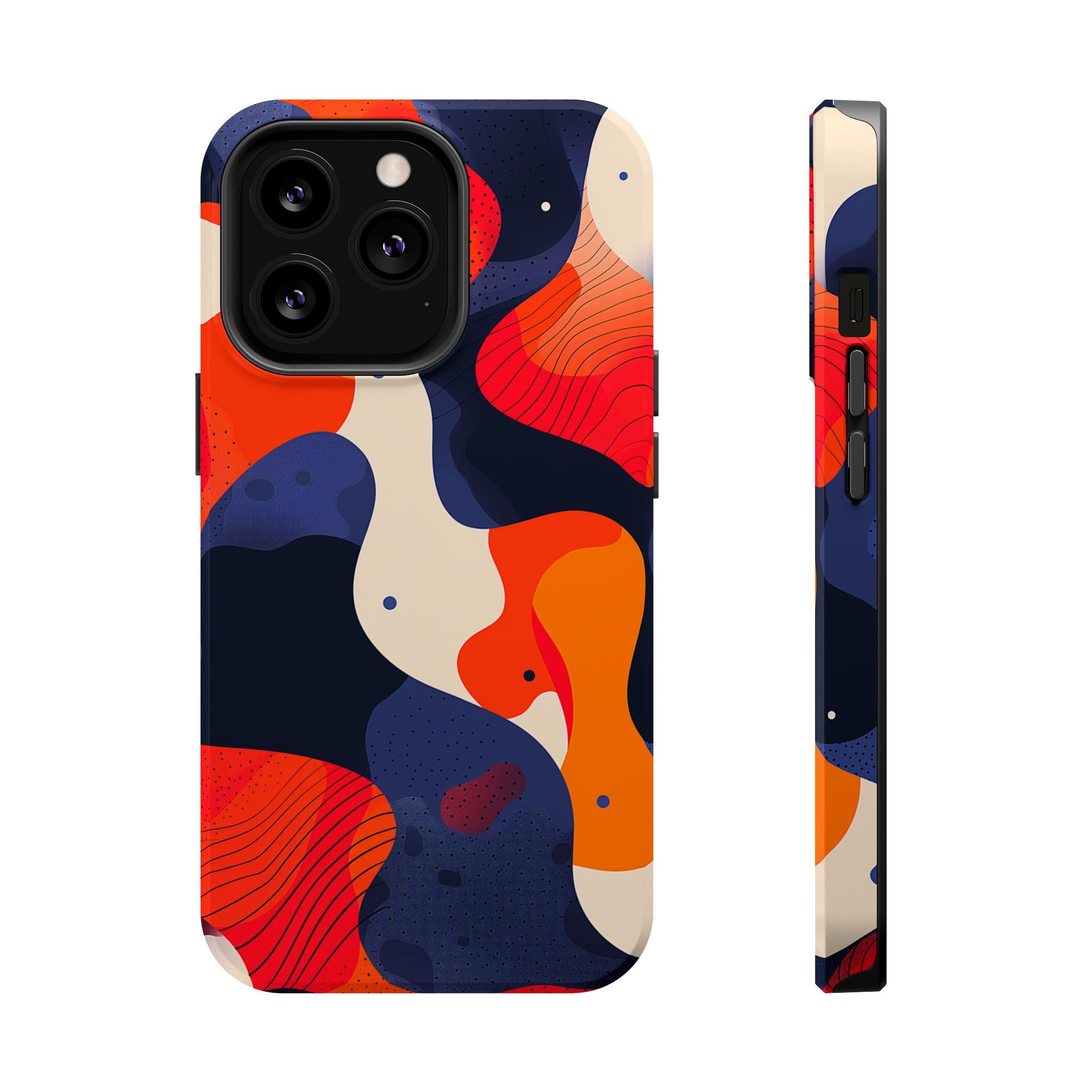 Abstract Colorwave Magnetic Phone Case — Impact-Resistant Protective Cover