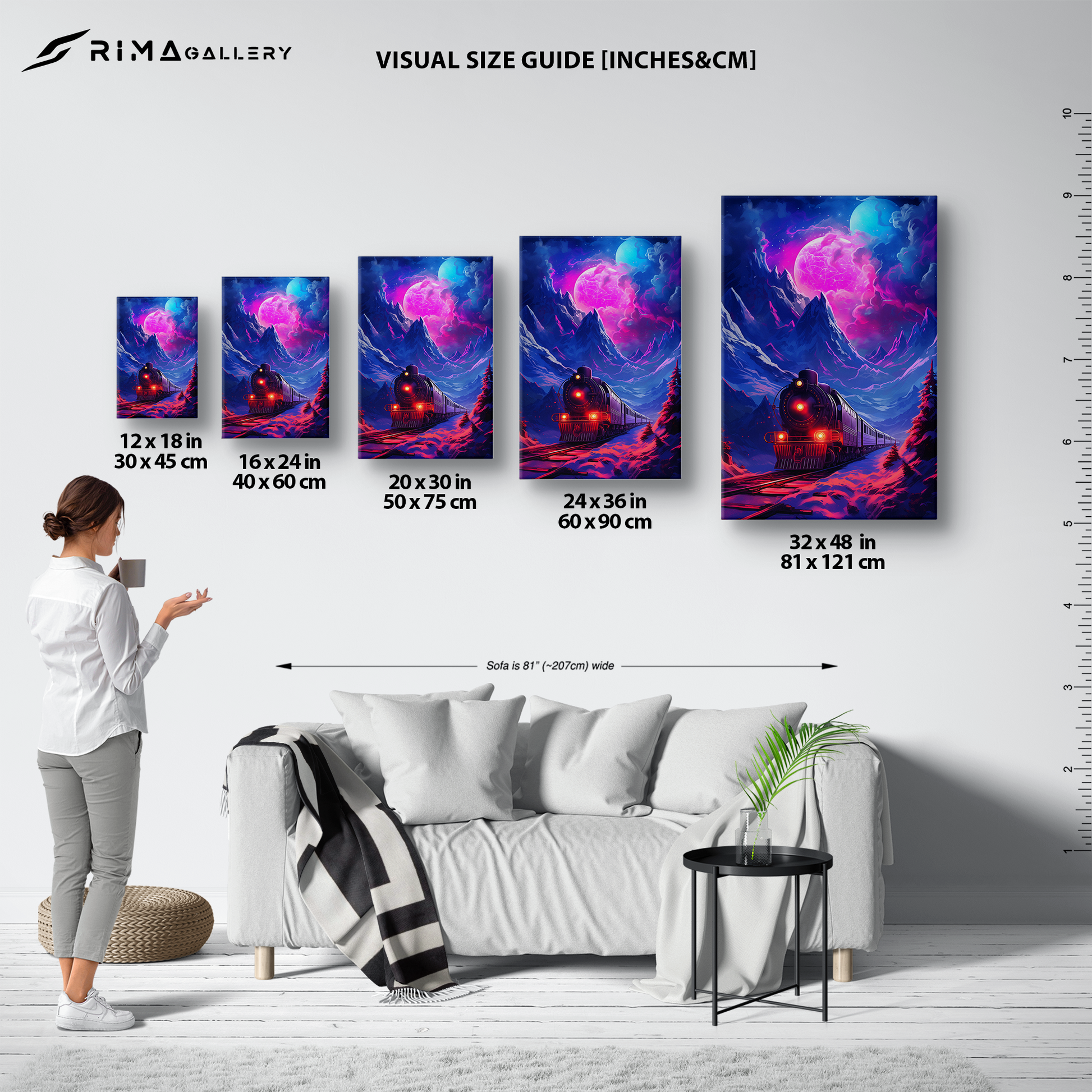 Polar Express Luminescence (Canvas)Polar Express Luminescence (Canvas  Matte finish, stretched, with a depth of 1.25 inches)
Struggling with low-quality canvases? Switch to RimaGallery! Our canvases aRimaGallery