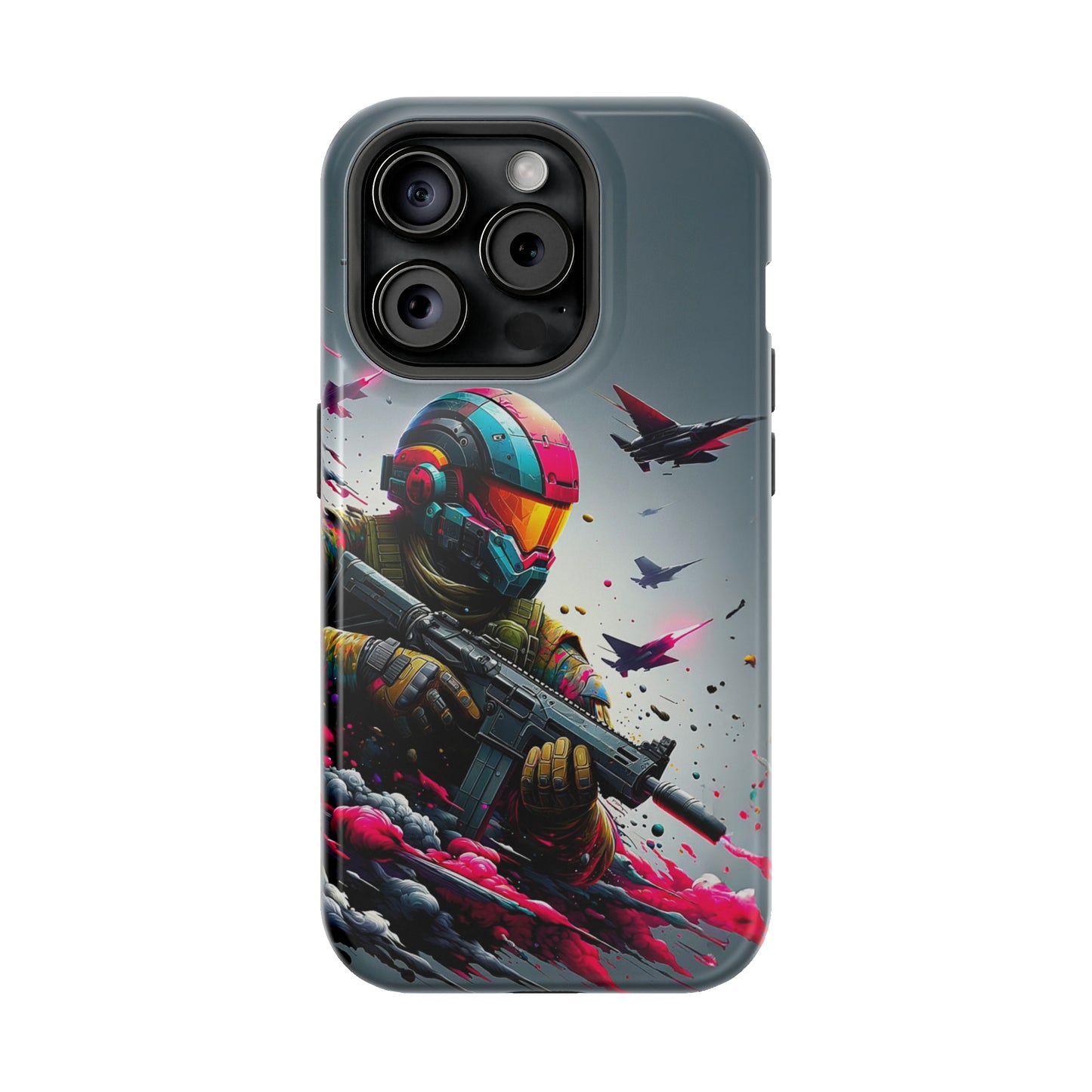 Spectrum Soldier (iPhone MagSafe Case)Spectrum Soldier MagSafe Durable Case: Style Meets Protection 📱✨
Upgrade your device with Rima Gallery's Spectrum Soldier MagSafe Durable Case. This case isn’t justRimaGallery