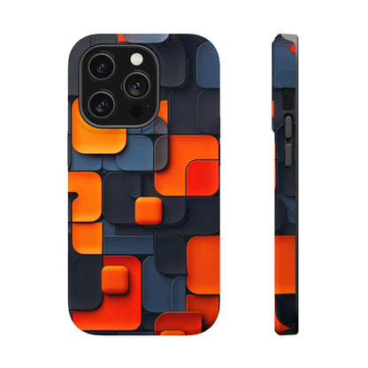 Tangerine Grid (iPhone MagSafe Case)Embrace sophistication with our MagSafe Case for iPhone 13-15: Sleek, durable, and MagSafe-ready for seamless style and unmatched protection.RimaGallery