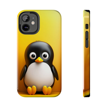 Cute penguin (iPhone Case 11-15)RIMA Tough Phone Case for iPhone 11, 12, 13, 14, &amp; 15 A cute cartoon penguin with Glossy Finish 📱✨
 
Ultimate Protection in Stylish Design 🌟:  
 
Welcome to RIRimaGallery