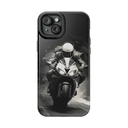 Female Night Biking (iPhone MagSafe Case)Female Night Biking MagSafe Durable Case: Style Meets Protection 📱✨
Upgrade your device with Rima Gallery's Female Night Biking MagSafe Durable Case. This case isn’RimaGallery