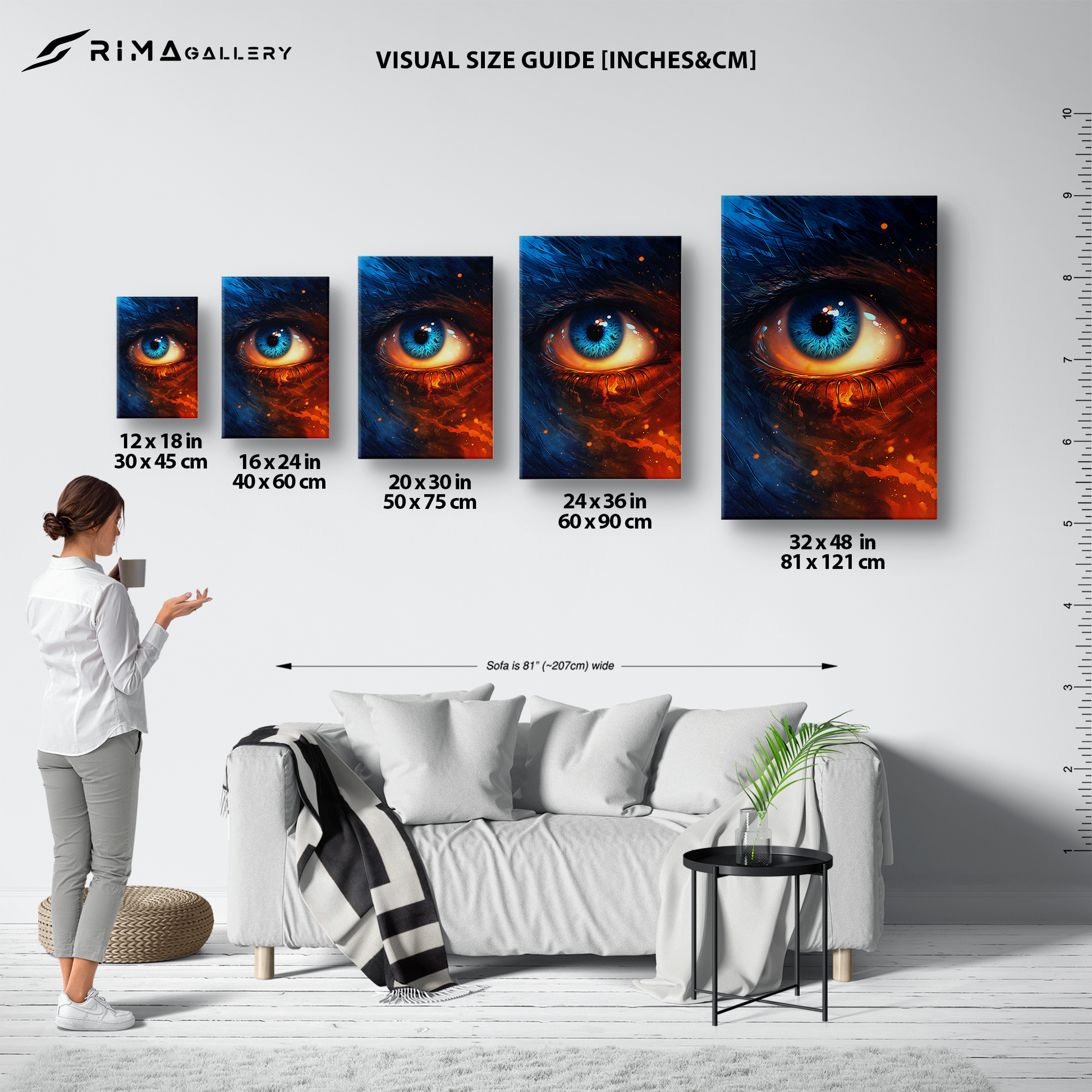 Stellar Eye (Canvas)Stellar Eye (Canvas  Matte finish, stretched, with a depth of 1.25 inches) Elevate your décor with RimaGallery’s responsibly made art canvases. Our eco-friendly mateRimaGallery