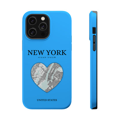 Add a touch of New York to your iPhone with the Sky Blue Heartbeat MagSafe Case, offering durable protection, seamless MagSafe compatibility, and a choice between ma-York Heartbeat - Sky Blue (iPhone MagSafe Case)