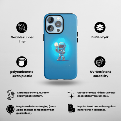 Astronaut Glow (iPhone MagSafe Case)Astronaut Glow MagSafe Durable Case: Style Meets Protection 📱✨
Upgrade your device with Rima Gallery's Astronaut Glow MagSafe Durable Case. This case isn’t just aboRimaGallery