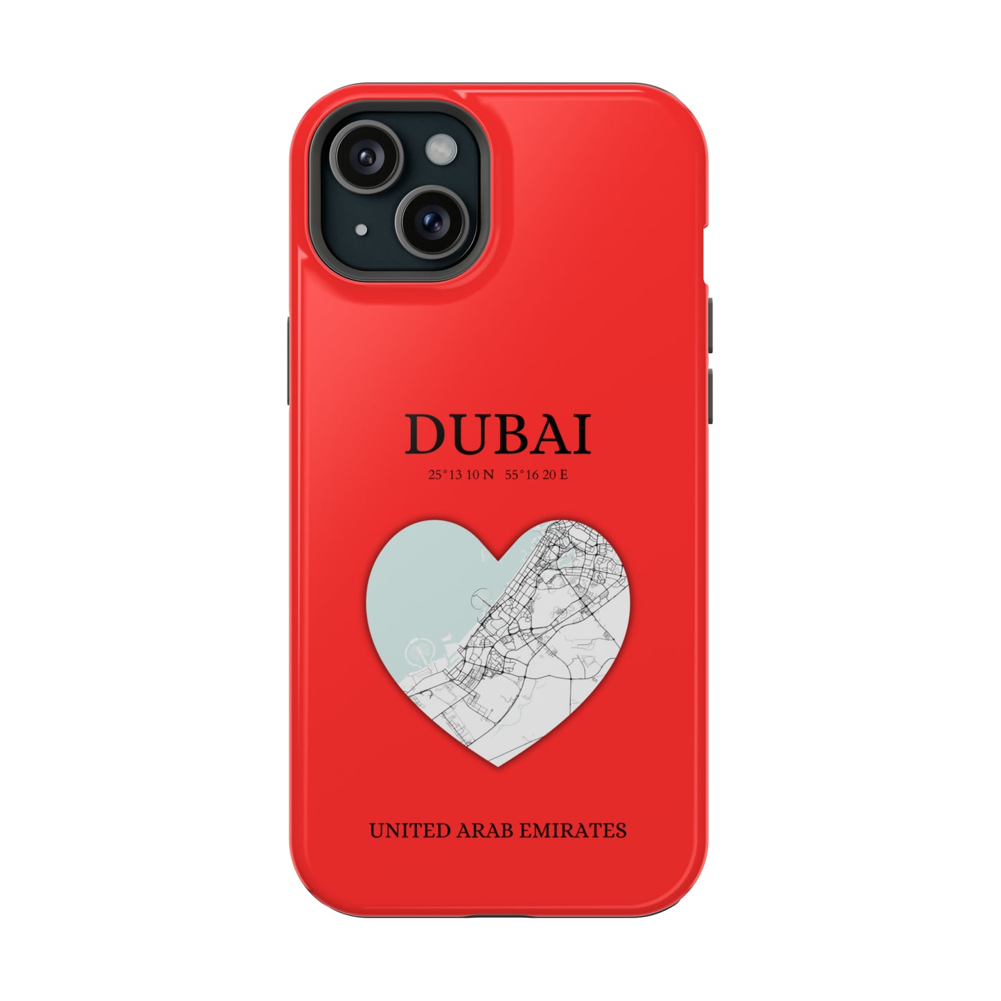 Dubai Heartbeat - Red (iPhone MagSafe Case)Elevate your iPhone's style with the Dubai Heartbeat Red MagSafe Case, offering robust protection, MagSafe compatibility, and a choice of matte or glossy finish. PerRimaGallery