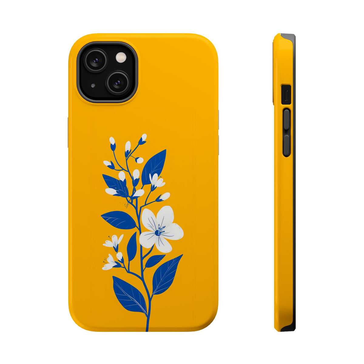 Blue Blossom Tough MagSafe Case for iPhone 13–17