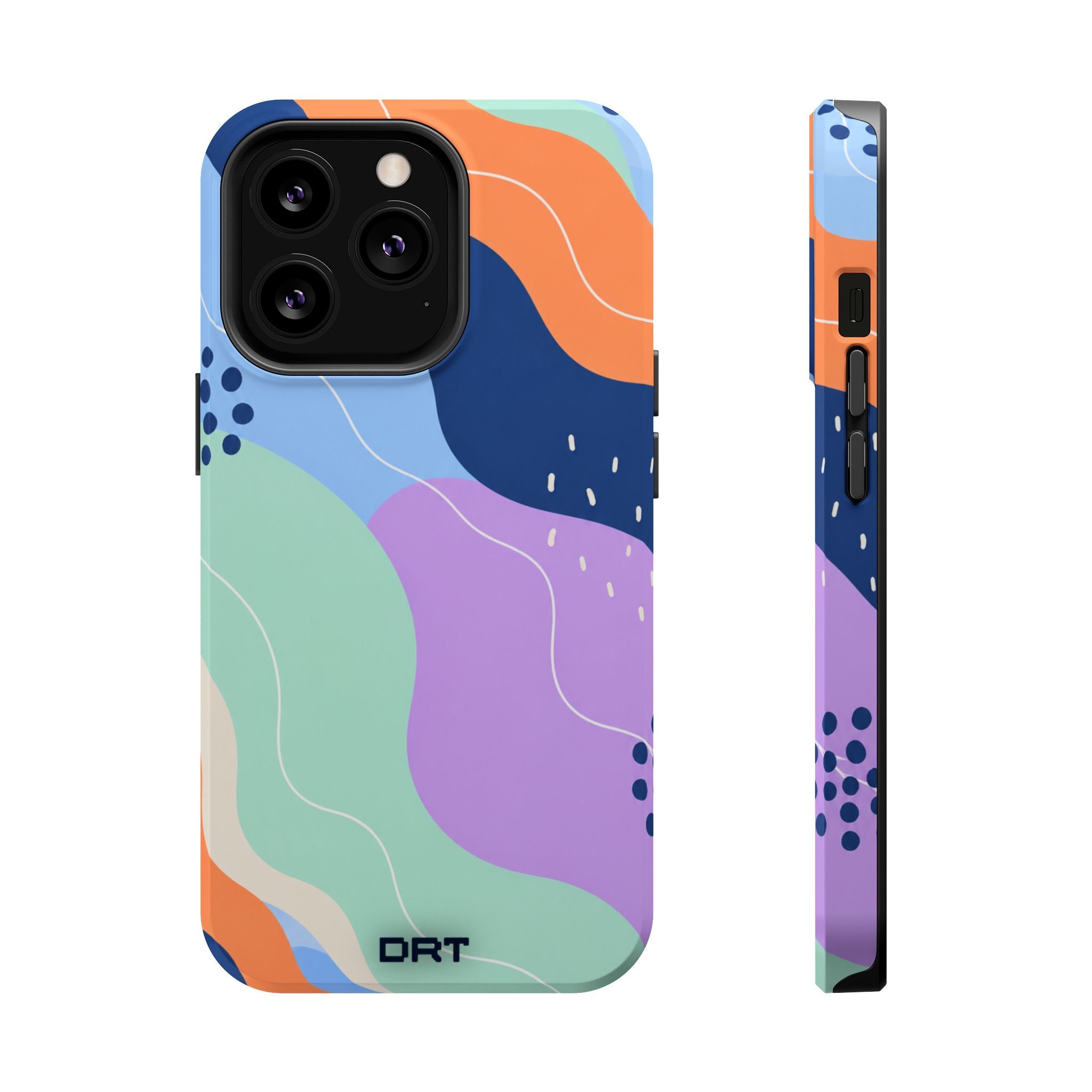 Abstract Colorwave Magnetic Impact-Resistant Phone Case