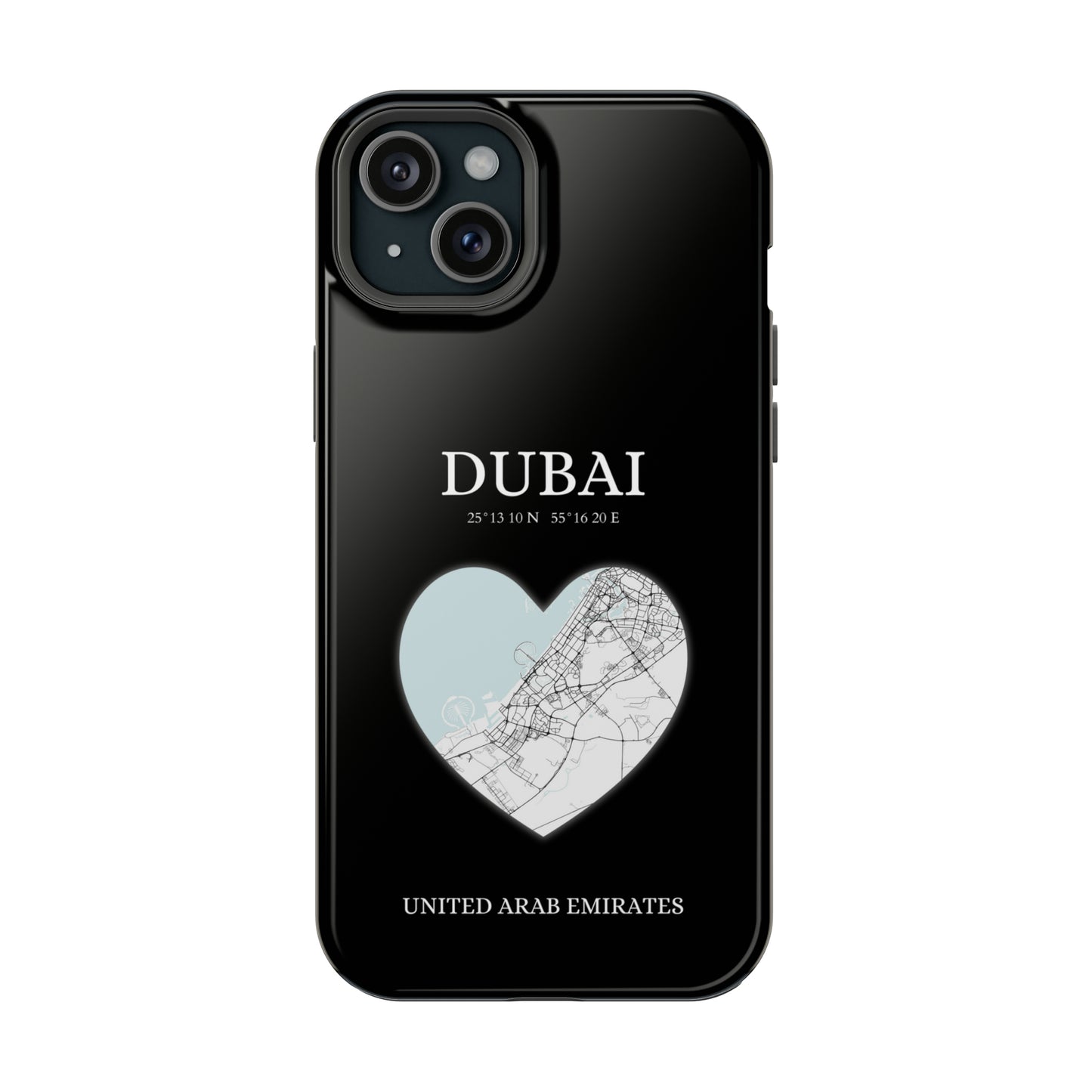 Dubai Heartbeat - Black (iPhone MagSafe Case)Elevate your iPhone's style with the Dubai Heartbeat Black MagSafe Case, offering robust protection, MagSafe compatibility, and a choice of matte or glossy finish. PRimaGallery