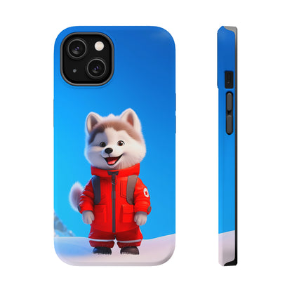 Tiny Ski Portal Husky (iPhone MagSafe Case)Tiny Ski Portal Husky MagSafe Durable Case: Style Meets Protection 📱✨
Upgrade your device with Rima Gallery's Tiny Ski Portal Husky MagSafe Durable Case. This case RimaGallery