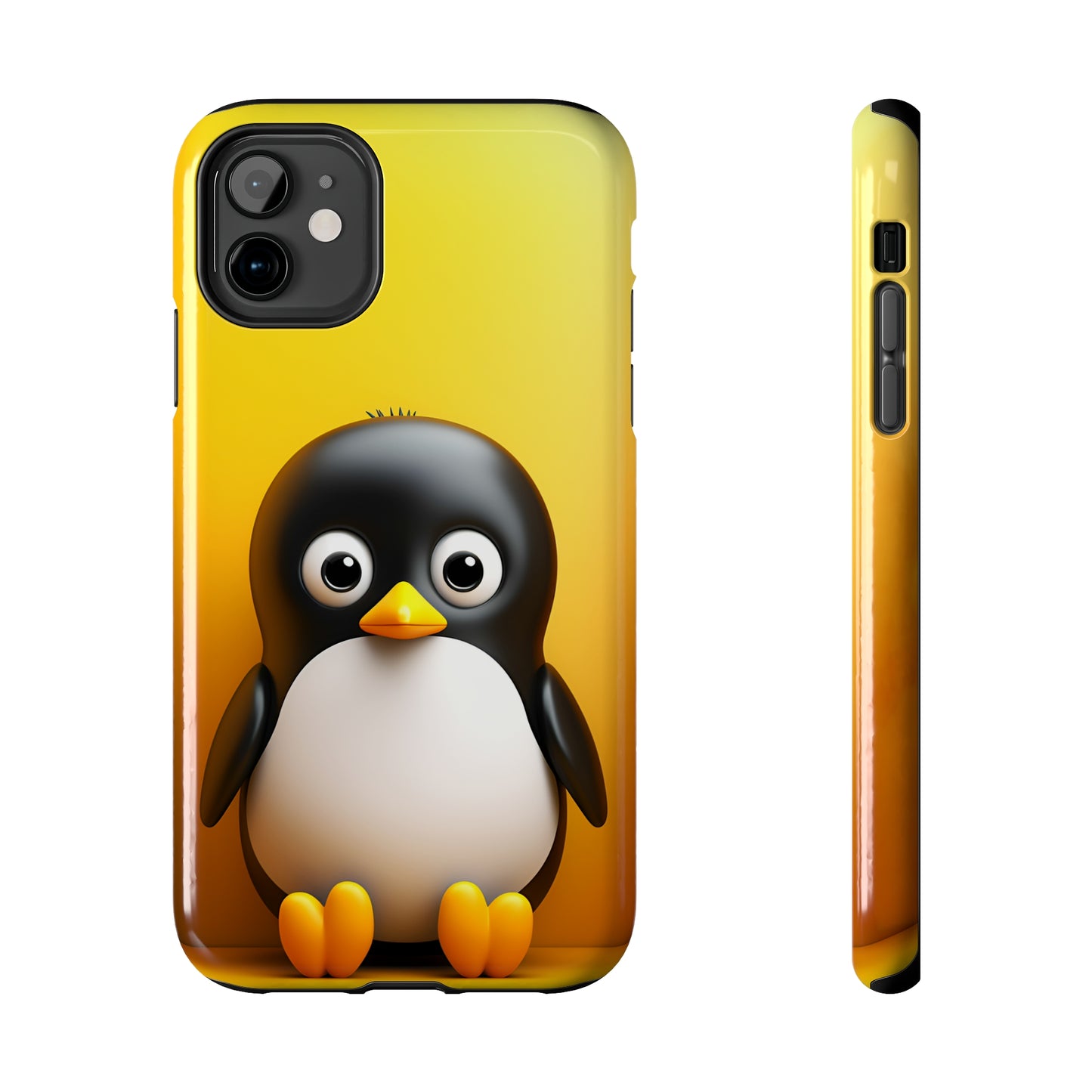 Cute penguin (iPhone Case 11-15)RIMA Tough Phone Case for iPhone 11, 12, 13, 14, &amp; 15 A cute cartoon penguin with Glossy Finish 📱✨
 
Ultimate Protection in Stylish Design 🌟:  
 
Welcome to RIRimaGallery