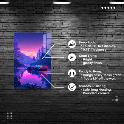 Twilight Reflections (Acrylic)Step into the universe with 'Twilight Reflections' on Acrylic from RimaGallery. Experience the cosmos in your home with vibrant, ethically crafted art. Free shippingRimaGallery