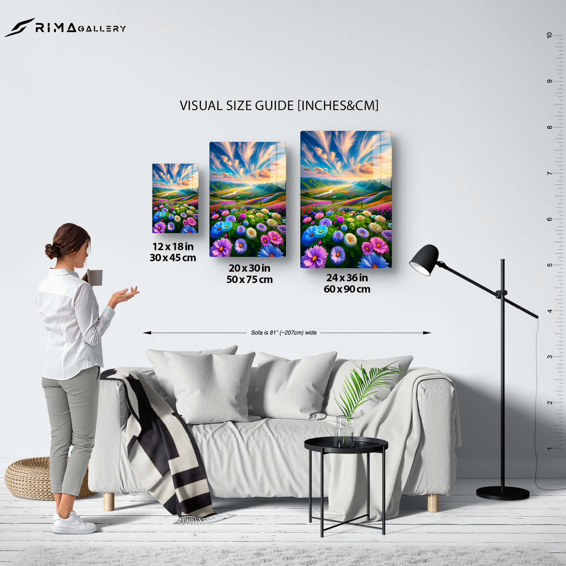 Blossom Valley Vista (Acrylic)Make a design statement with Blossom Valley Vista acrylic prints from RimaGallery. The sleek 1⁄4" acrylic material creates a glass-like illusion for your wall art. PRimaGallery