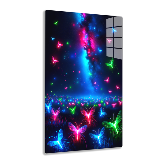 Neon Flutter (Acrylic)Make a statement with Neon Flutter acrylic prints. The 1⁄4" acrylic panel exudes the illusion of a smooth glass surface for vibrant artwork. Pre-installed hanging haRimaGallery
