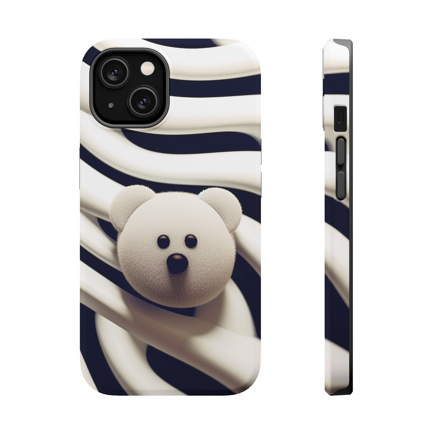 Zebra Print Teddy Bear (iPhone MagSafe Case)Zebra Print Teddy Bear MagSafe Durable Case: Style Meets Protection 📱✨
Upgrade your device with Rima Gallery's Zebra Print Teddy Bear MagSafe Durable Case. This casRimaGallery