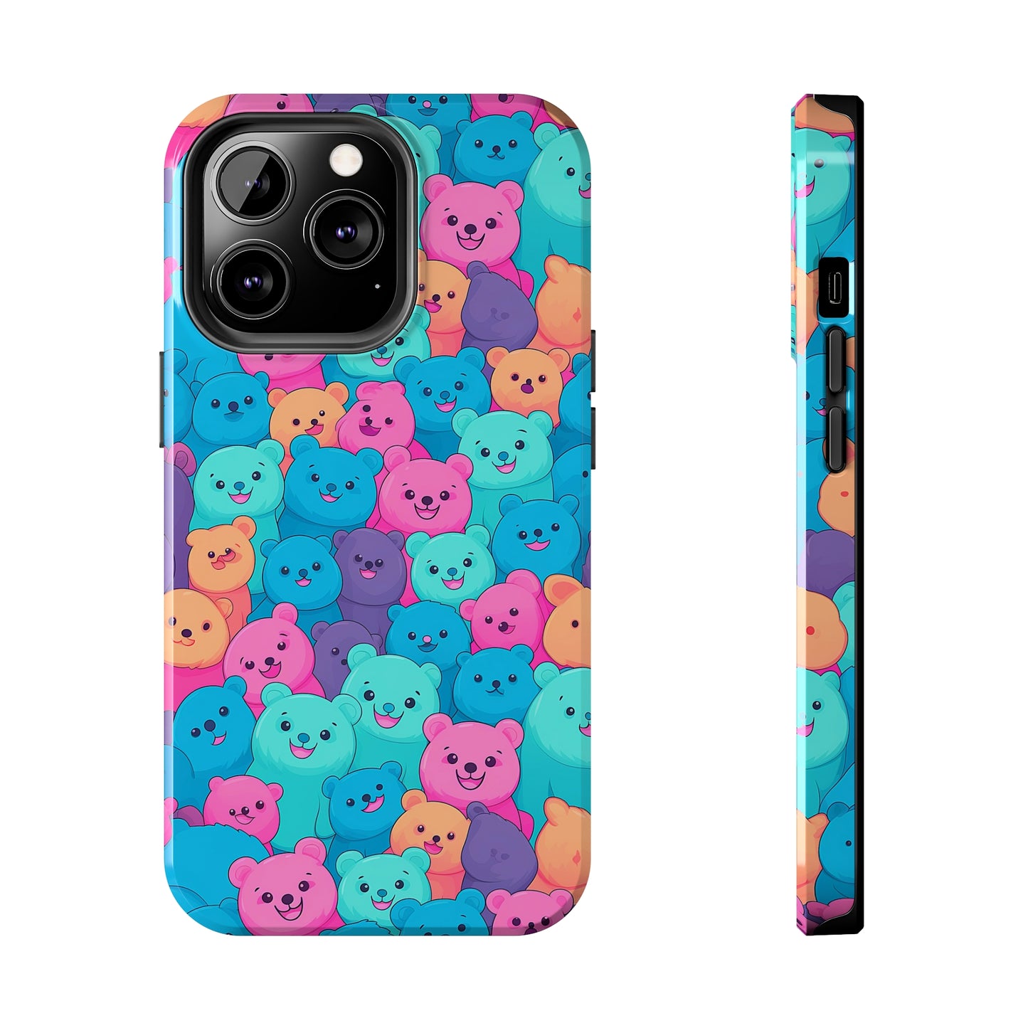 Cheerful Bear Party (iPhone Case 11-15)RIMA Tough Phone Case: Unmatched Style &amp; Protection for iPhone 11, 12, 13, 14, &amp; 15 🛡️📱
Product Description:
Discover the RIMA Tough Phone Case, exclusivelRimaGallery