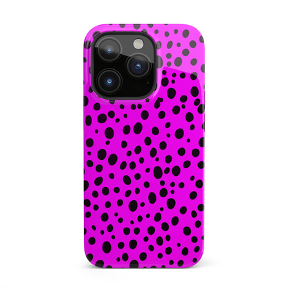 Dotted Delight - Purple (iPhone Case 11-15)Elevate your iPhone's style with a Purple surface with scattered dark dots and a tough case. Sleek, durable protection for models 11-15. Free US shipping.RimaGallery