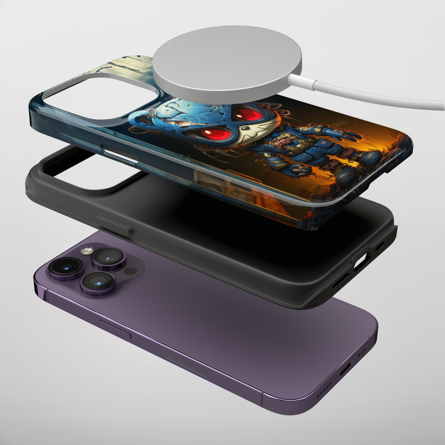 Mechanical Menace (iPhone MagSafe Case)Mechanical Menace MagSafe Durable Case: Style Meets Protection 📱✨
Upgrade your device with Rima Gallery's Mechanical Menace MagSafe Durable Case. This case isn’t juRimaGallery