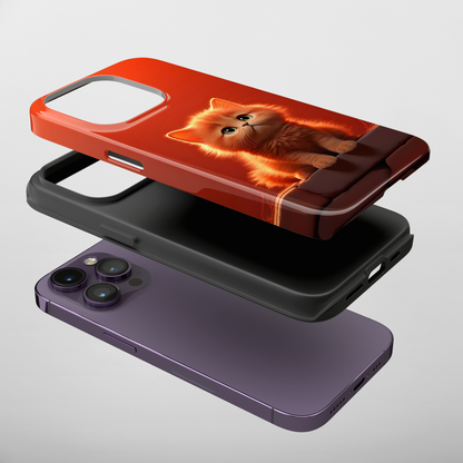 Cat Sitting On a Wall (iPhone Case 11-15)