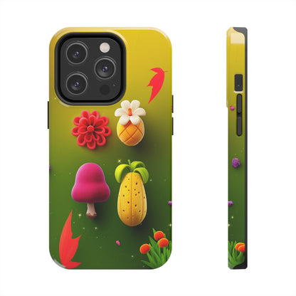 Whimsy Garden (iPhone Case 11-15)Secure your iPhone 11-15 with RIMA's durable case: Polycarbonate shell, rubber lining for shock absorption, and supports wireless chargingRimaGallery