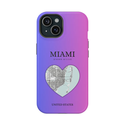 Miami Heartbeat - Magenta (iPhone MagSafe Case)Elevate your iPhone's style with the Miami Heartbeat Magenta MagSafe Case, offering robust protection, MagSafe compatibility, and a choice of matte or glossy finish.RimaGallery