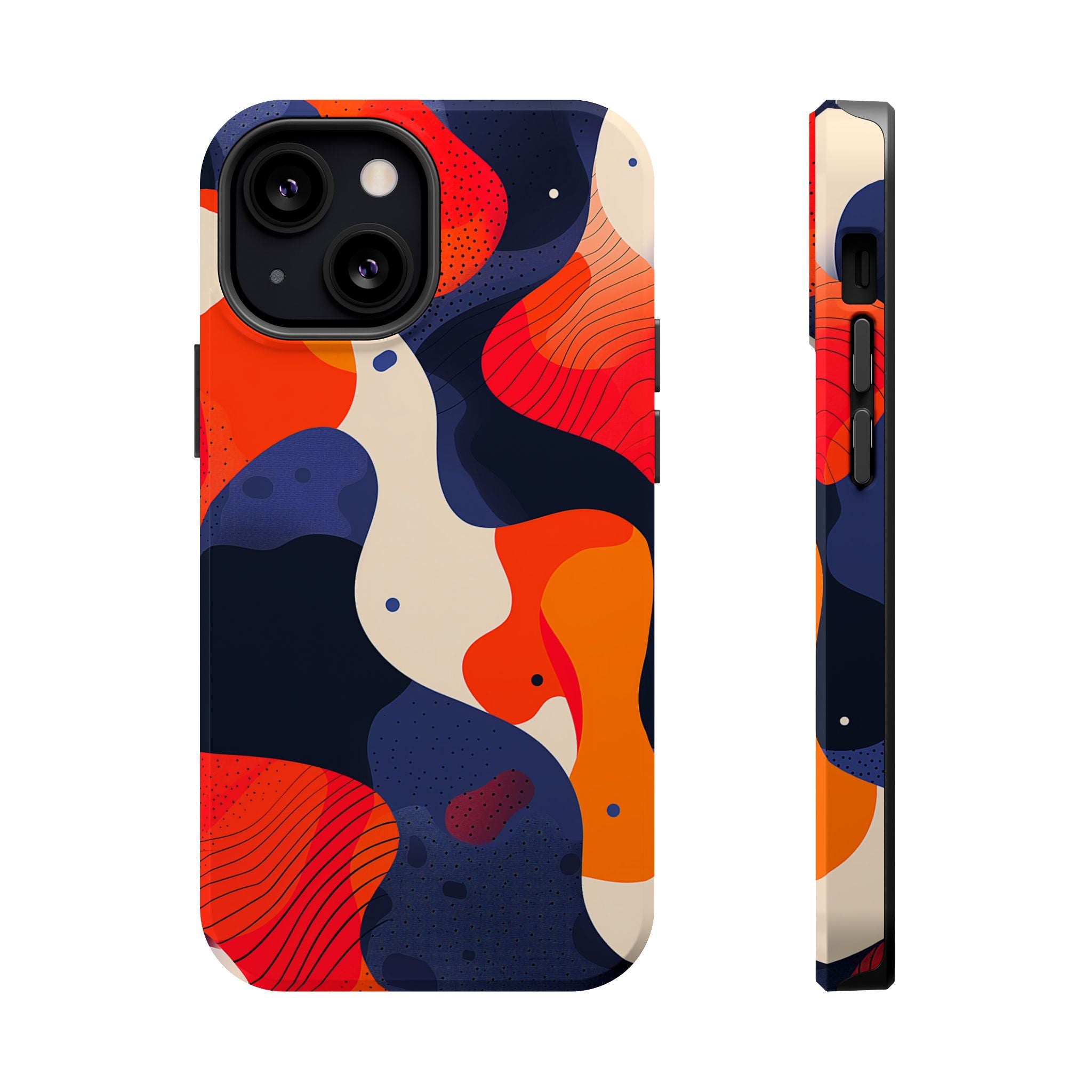 Abstract Colorwave Magnetic Phone Case — Impact-Resistant Protective Cover