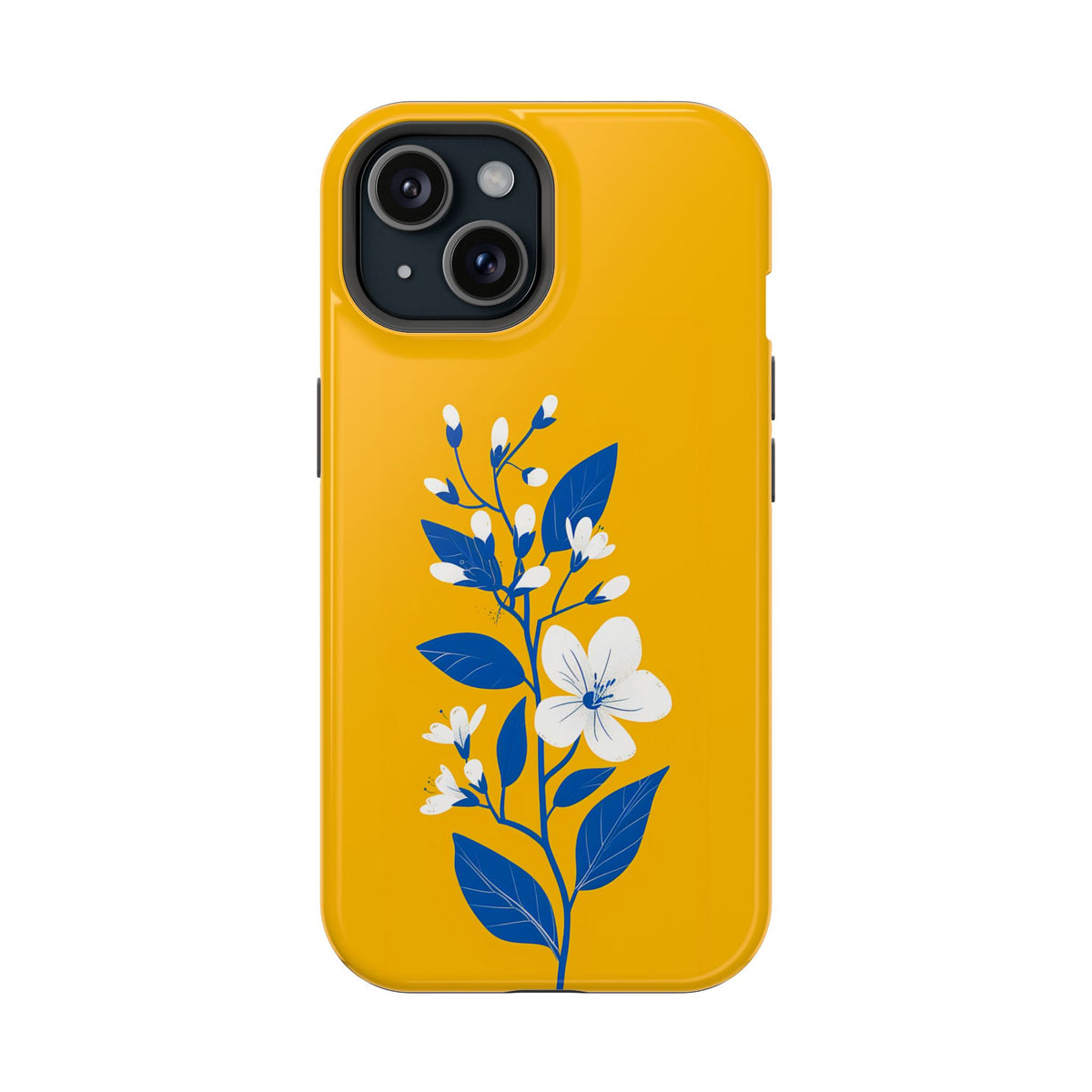 Blue Blossom Tough MagSafe Case for iPhone 13–17