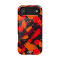 Magnetic Impact-Resistant Case — Bold Red & Orange Brushstroke Phone Cover