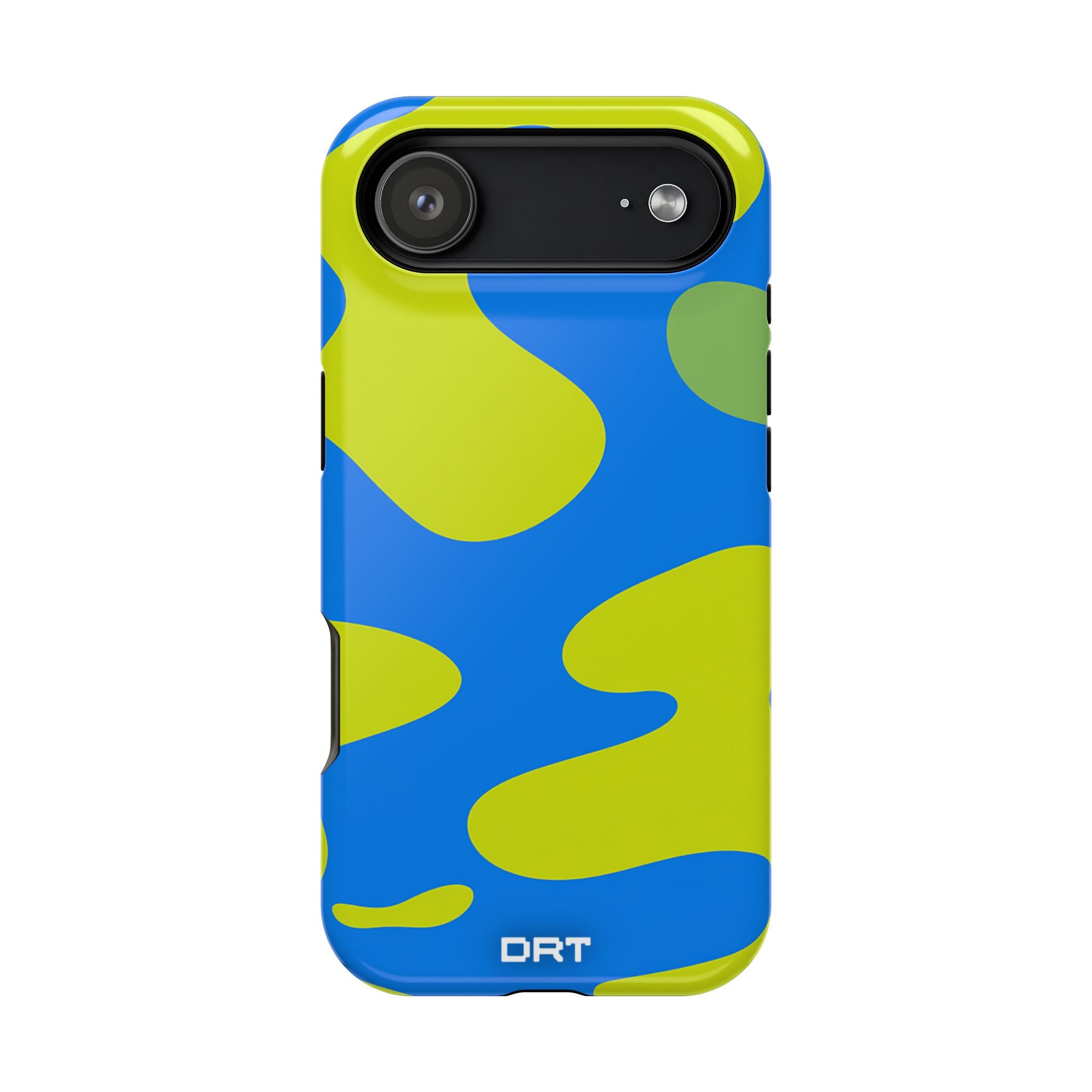 Magnetic Impact-Resistant Case — Blue & Lime Camouflage Phone Cover