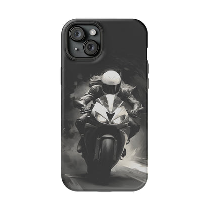 Female Night Biking (iPhone MagSafe Case)Female Night Biking MagSafe Durable Case: Style Meets Protection 📱✨
Upgrade your device with Rima Gallery's Female Night Biking MagSafe Durable Case. This case isn’RimaGallery