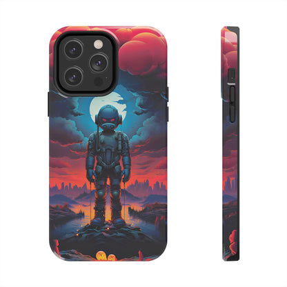 Stellar Sentinel Robot Soldier (iPhone Case 11-15)Guardian of the Galaxy 🌌🤖: Elevate your tech game with our "Stellar Sentinel" phone case, spotlighting a robot soldier, helmeted and vigilant, set against the mesmRimaGallery
