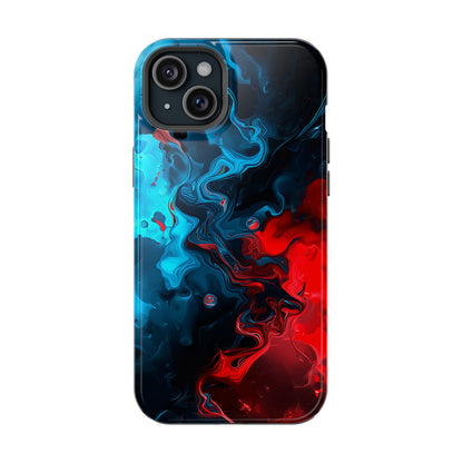 Whimsy Waves (iPhone MagSafe Case)Elevate your iPhone's style with Abstract Red and Blue Swirl Pattern Smartphone Case MagSafe Case, offering robust protection, MagSafe compatibility, and a choice ofRimaGallery